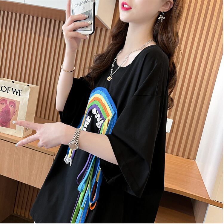 着回し力抜群 個性派 高見えデザイン 着心地良い 2色選択 半袖 Tシャツ <S-9277>