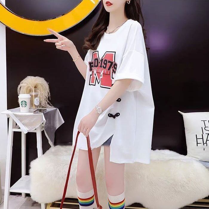 超人気 特別デザイン 美人度アップ ゆったり二色 半袖Tシャツ＜S-8038＞