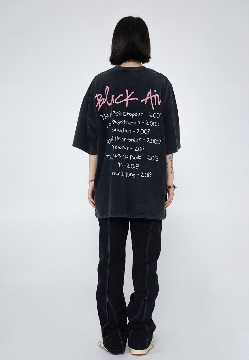 見逃し厳禁 ファッション ストリート系 ヴィンテージ加工 プリントTシャツ ＜S-2893＞
