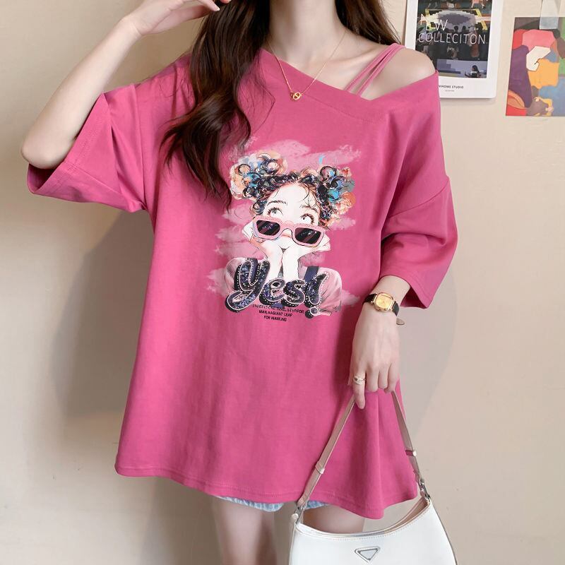 美人度アップ カジュアル キュート 全3色 半袖Tシャツ カットソー ＜S-8613＞