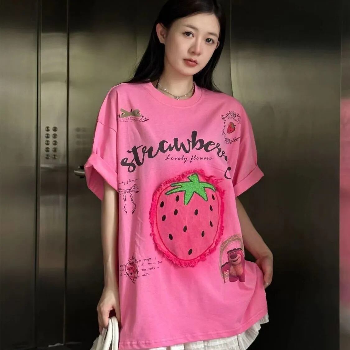 売れ筋 美人度アップ 大好評 好感度UP カジュアル 全4色 半袖 Tシャツ ＜S-11287＞