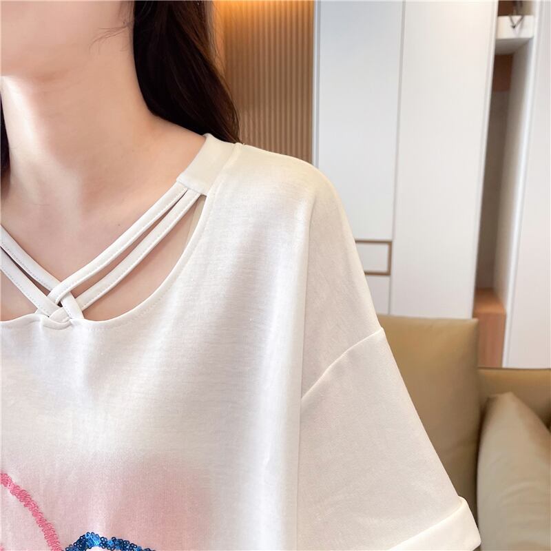 今季マストバイ スウィート 特別デザイン プリント 全2色 半袖Tシャツ<S-8538>