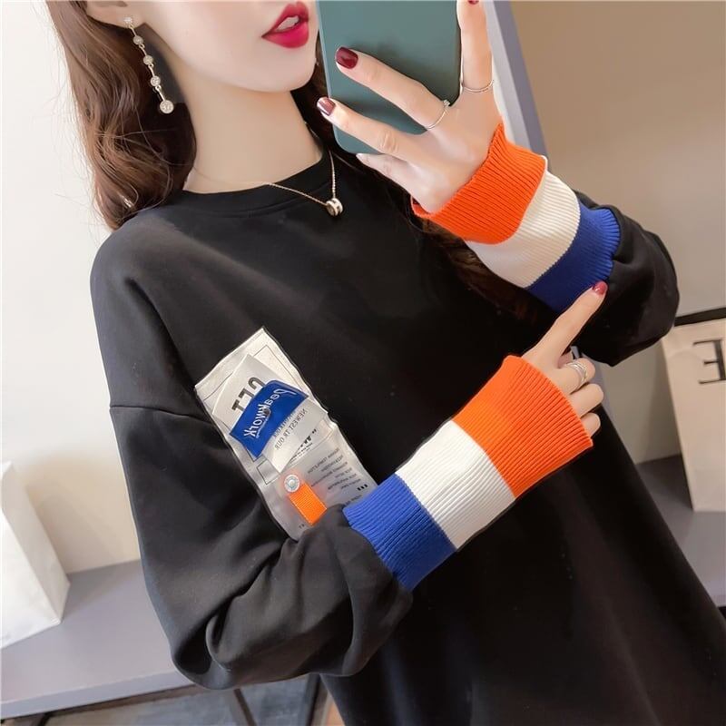 美感いっぱい 切り替え 好感度満載 プリント Tシャツ カットソー＜S-3669＞