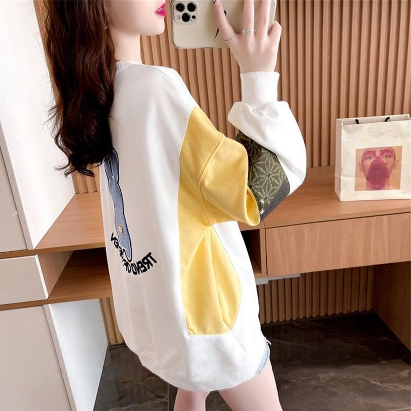 オシャレ感たっぷり プリント 美人度アップ スウェット パーカー＜S-3010＞