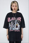 見逃し厳禁 ファッション ストリート系 ヴィンテージ加工 プリントTシャツ ＜S-2893＞