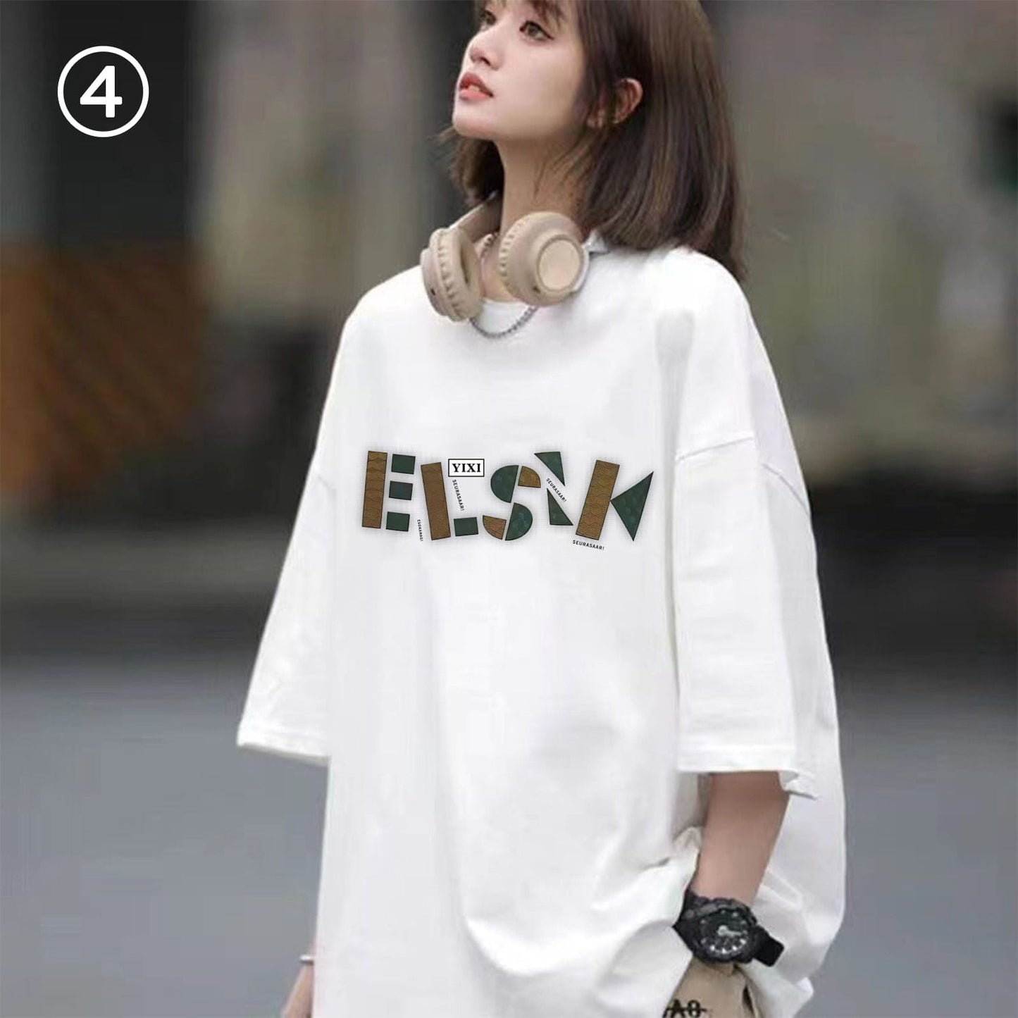新商品 アバンギャルド カジュアル プリント 5種選択可 半袖Tシャツ<S-8900>
