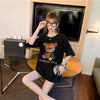 個性的なデザイン 切り替え 一目惚れ プリント Tシャツ カットソー＜S-3481＞