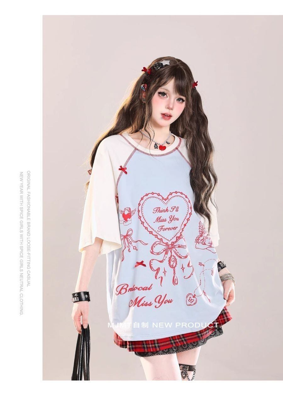 スウィート 絶対流行 今季マストバイ 早い者勝ち カジュアル 2色選択 Tシャツ<S-11665>