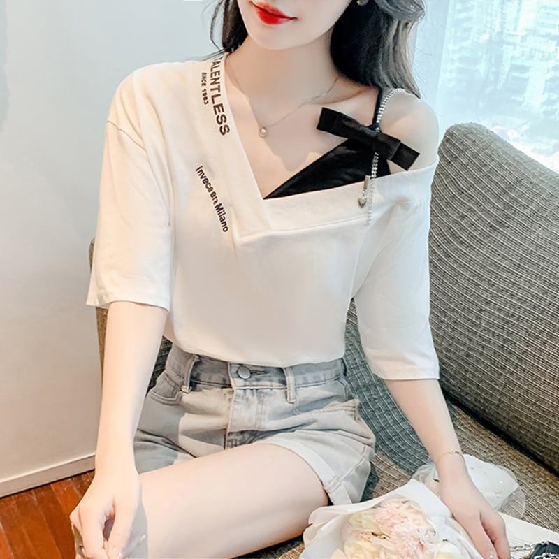 美人度アップ 3色選択可 チャーミング Tシャツ カットソー＜S-3267＞