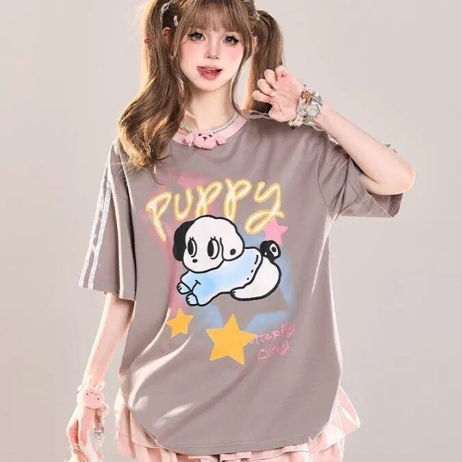 定番シンプル 絶対流行 売れ筋 早い者勝ち カジュアル 2色選択 Tシャツ<S-11462>