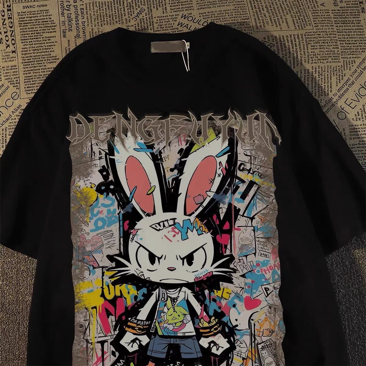 着回し力抜群 特別デザイン カジュアル プリント 全3色 半袖 Tシャツ <S-8810>