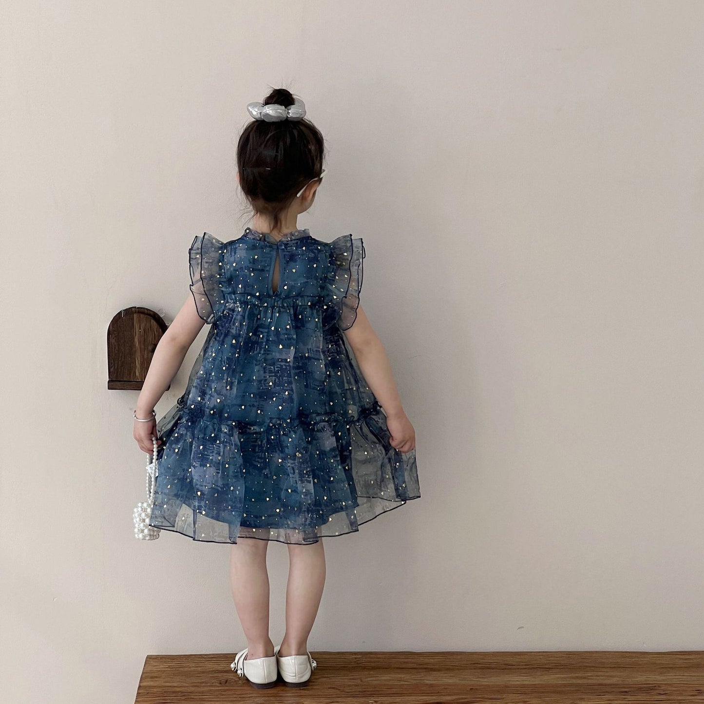スウィート 大活躍 キュート 超人気 可愛い シンプル チェック柄 フロック<S-11390>