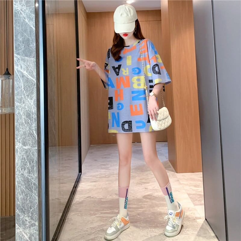 カジュアル 3色選択可 好感度満載 プリント Tシャツ カットソー＜S-3323＞