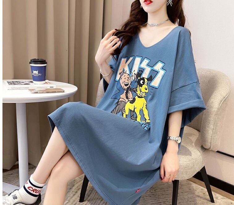 ファッション ゆったり プリント 全4色 半袖 Tシャツ＜S-11518＞