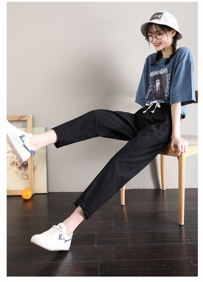 定番シンプル  ファッション ゆったりパンツ<S-6541>