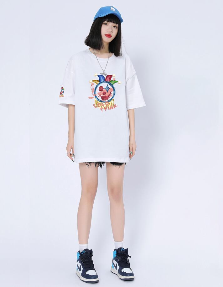 話題沸騰中 ゆったり カジュアル プリント 6色 半袖Tシャツ＜S-8164＞