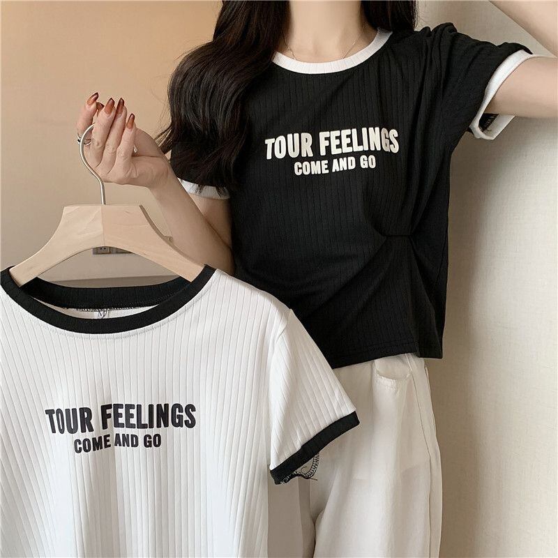 ゆったり感アップ アルファベット ファッション Tシャツ カットソー＜S-3077＞