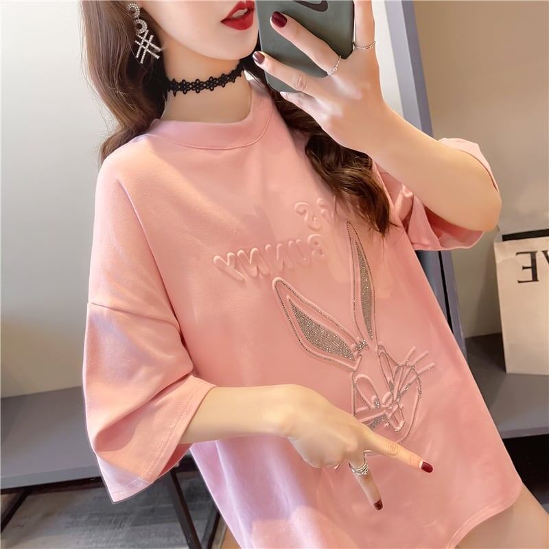 オシャレ度満点 切り替え 着心地抜群 プリント Tシャツ カットソー＜S-3549＞