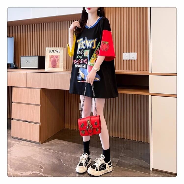 ファッション プリントTシャツ レトロ風 ＜S-2838＞