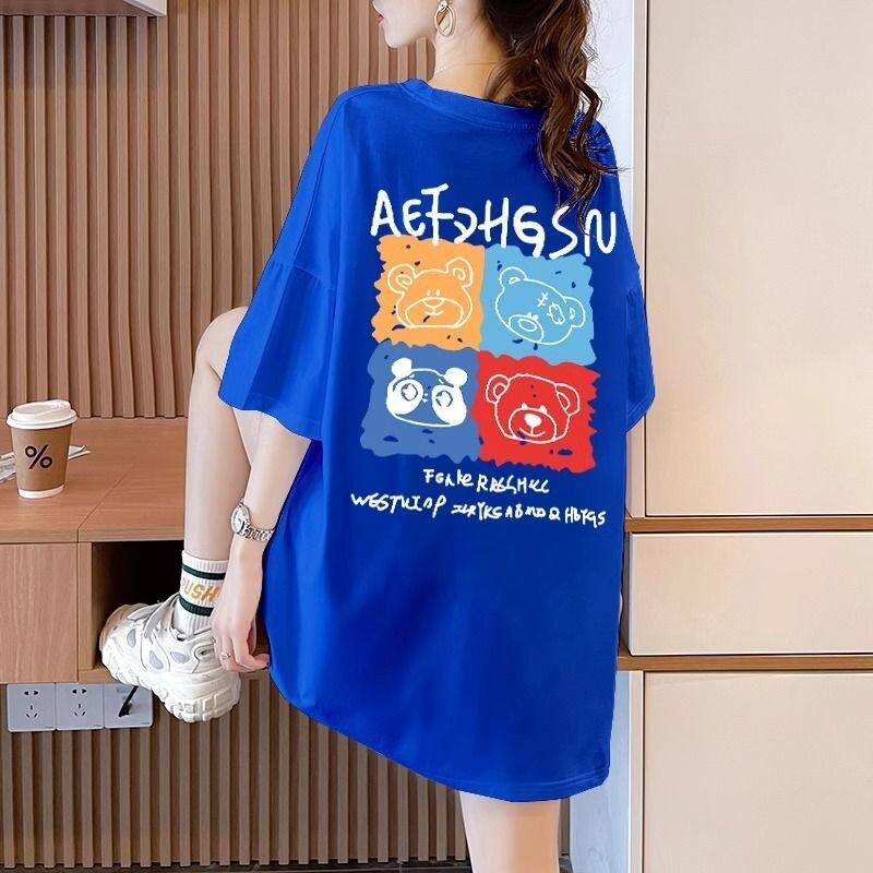 大活躍 プリント カジュアル 5色選択 半袖Tシャツ＜S-8584＞
