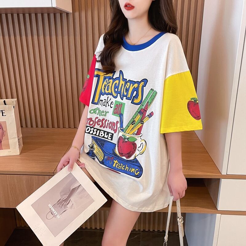 【半額！期間限定！！】カジュアル ルーズ キュート Tシャツ<S-6611>