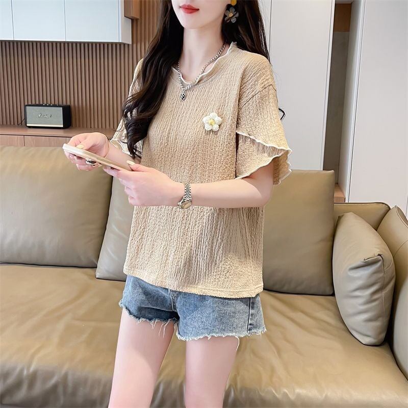 美人度アップ スウィート キュート 5色選択 半袖Tシャツ＜S-8578＞