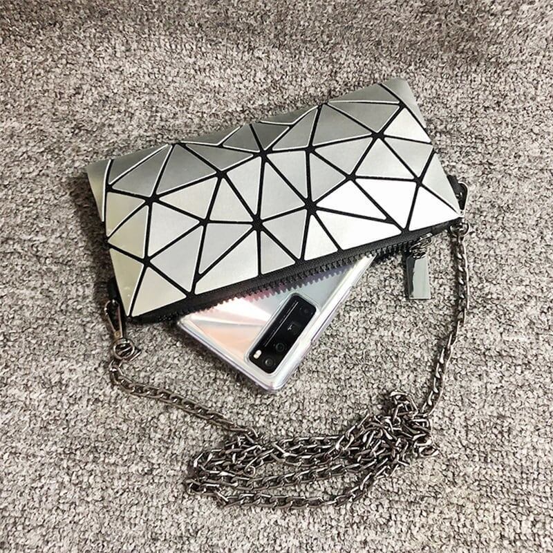 大人気 グラデーション おしゃれ 菱形 スマホバッグ 合わせやすい ショルダバッグ ＜S-2086＞