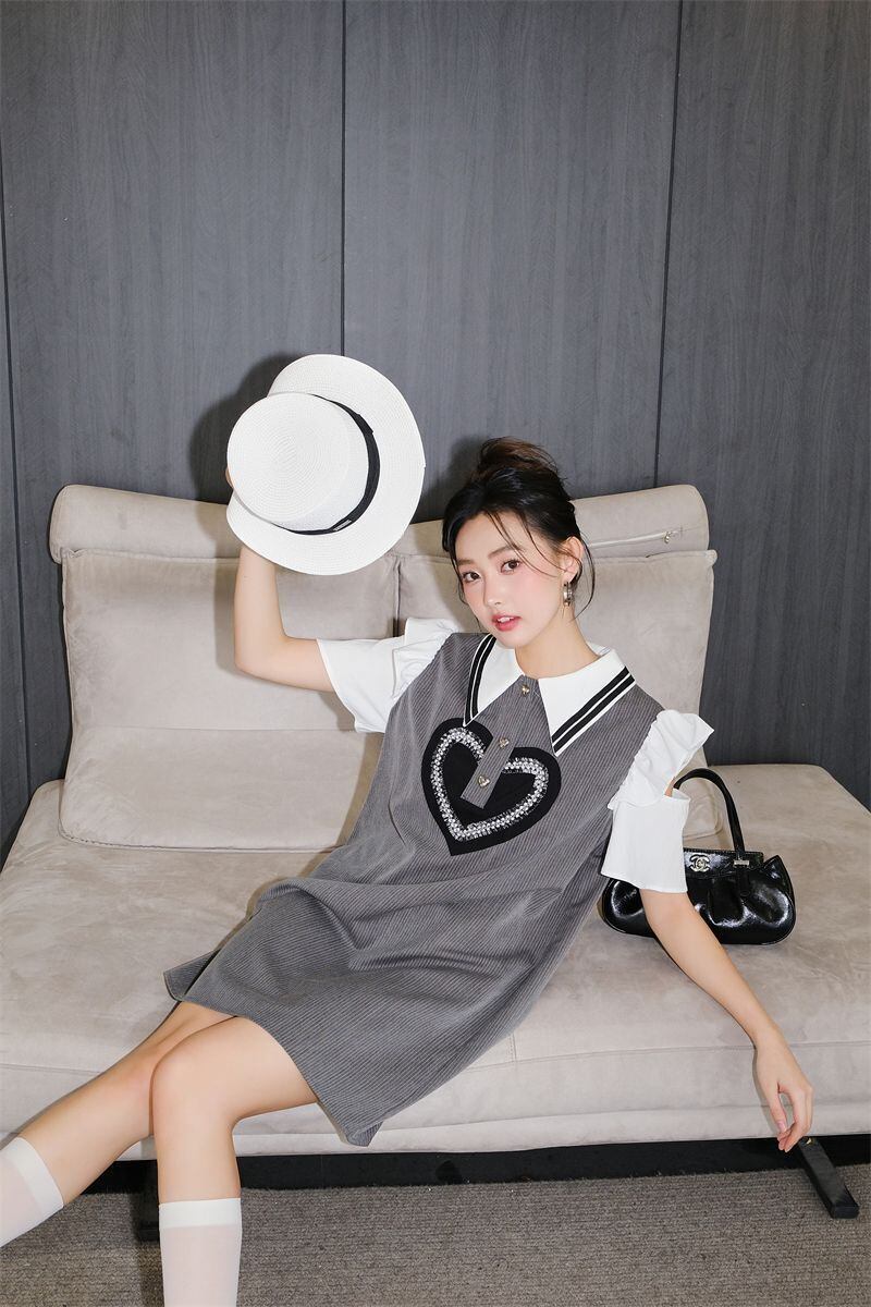 話題沸騰中 知的 美人度アップ ファッション 切り替え ワンピース＜S-8890＞