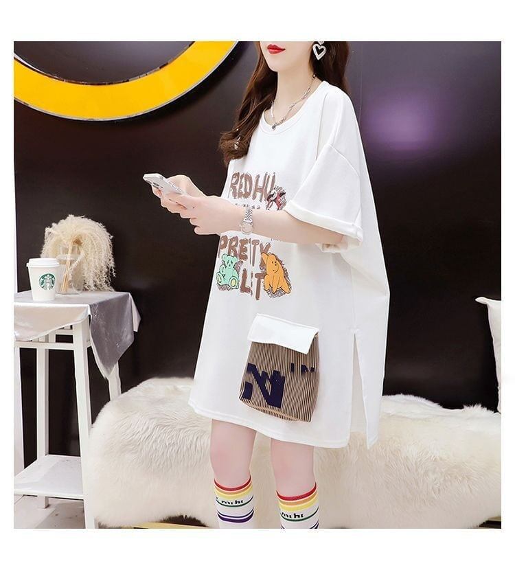 ウエスタン風立体ポケット付き半袖Tシャツ<S-2966>
