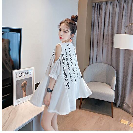 柔らかくて優しい印象 ファッション 美人度アップ プリント 全3色 半袖 Tシャツ <S-9088>