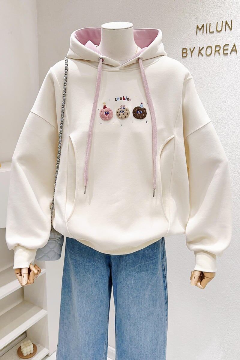 定番シンプルゆったりフード付きパーカ全3色トップス<S-4742>