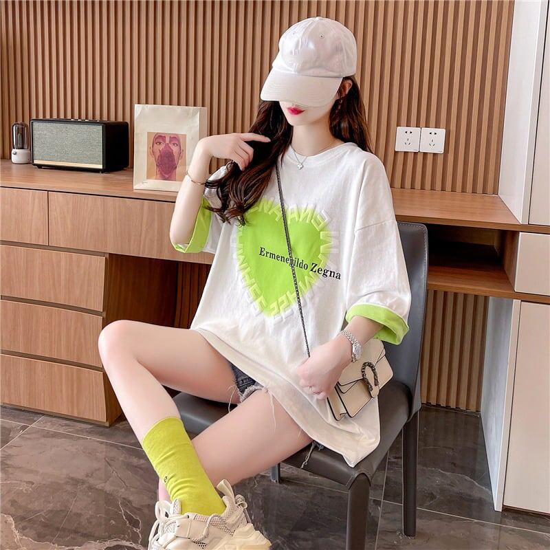 オシャレ度満点 ラウンドネック 美感いっぱい プリント Tシャツ カットソー＜S-2911＞