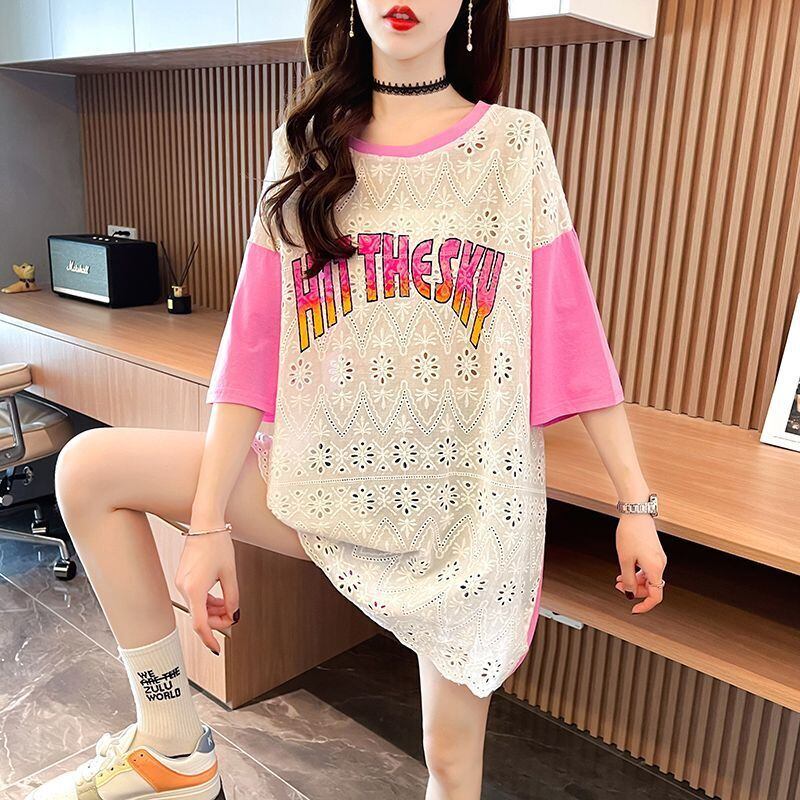 気質満点 ラウンドネック キュート 半袖Tシャツ ＜S-8647＞
