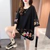 個性的なデザイン 切り替え 一目惚れ プリント Tシャツ カットソー＜S-3620＞