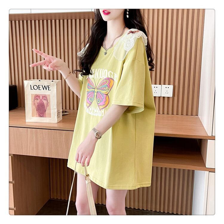 話題沸騰中 プリント ロゴ ゆったり 3色半袖Tシャツ＜S-8316＞