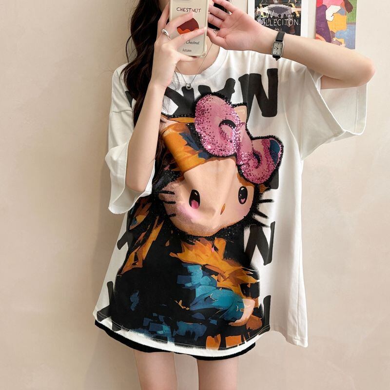 大人可愛い 好感度UP 海外トレンド カジュアル 全3色 半袖 Tシャツ ＜S-11121＞