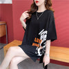 スタイリッシュ 切り替え 一目惚れ プリント Tシャツ カットソー＜S-3584＞