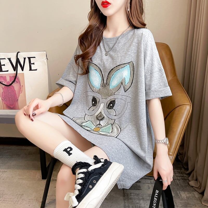 今季大好評 切り替え 美感いっぱい プリント Tシャツ カットソー＜S-3495＞