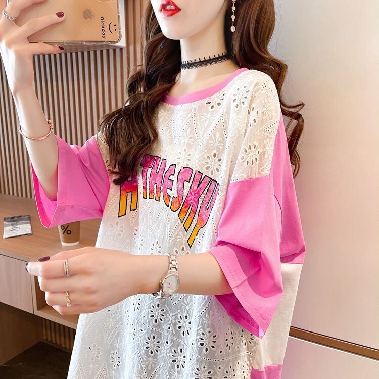 気質満点 ラウンドネック キュート 半袖Tシャツ ＜S-8647＞