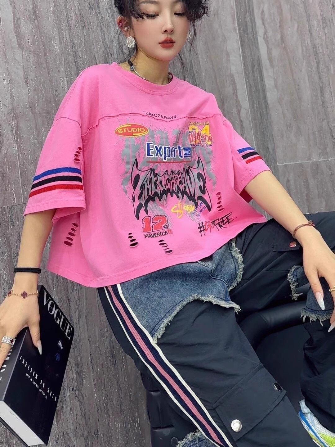 ファッション 美人度アップ おすすめ 好感度UP カジュアル 全4色 半袖 Tシャツ ＜S-11219＞