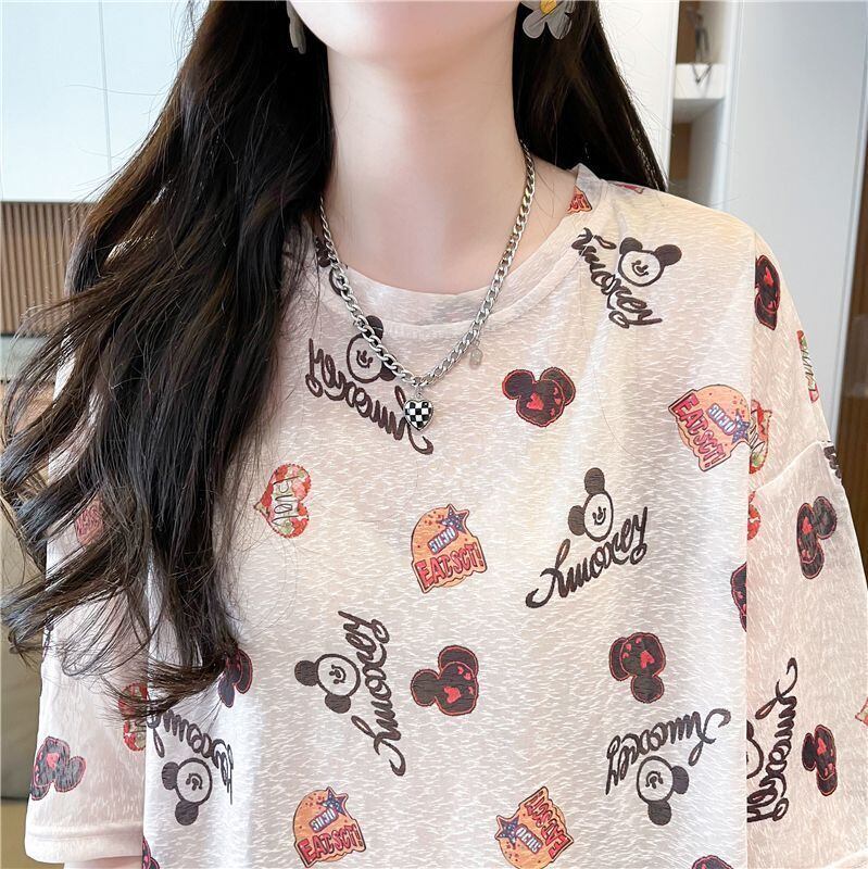 【半額！期間限定！！】売り切れ必至 アバンギャルド カジュアル プリント 半袖Tシャツ＜S-8577＞