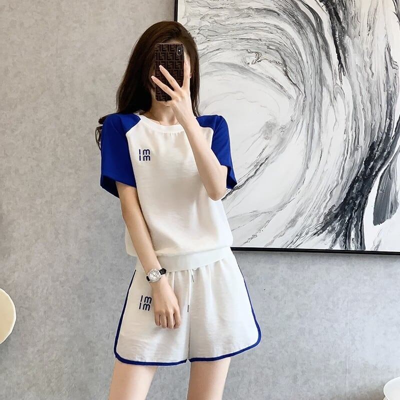 好感度UP カジュアル 絶対欲しい 全2色 半袖 Tシャツ ショートパンツ セットアップ ＜S-8938＞