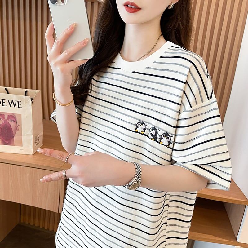 早い者勝ち 早い者勝ち 絶対流行 カジュアル 2色選択 Tシャツ<S-11708>