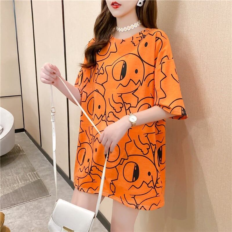 カジュアル 切り替え ファッション プリント Tシャツ カットソー＜S-3484＞