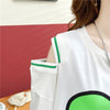 スタイリッシュ 切り替え 一目惚れ プリント Tシャツ カットソー＜S-3521＞
