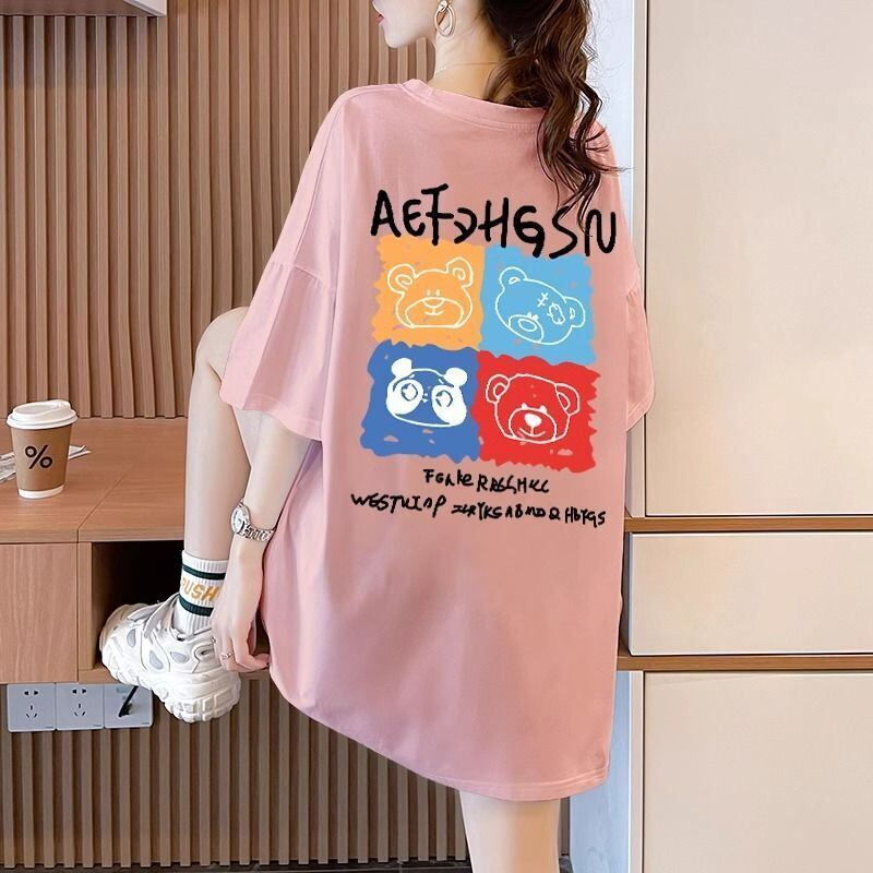 大活躍 プリント カジュアル 5色選択 半袖Tシャツ＜S-8584＞