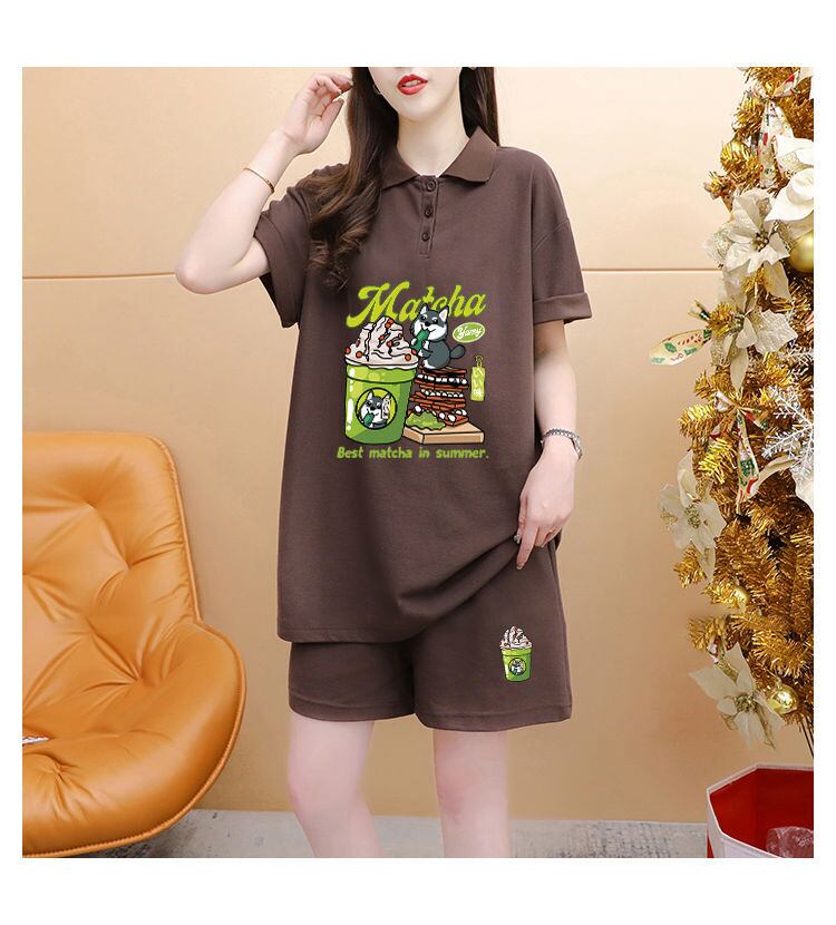 超人気 プリント カジュアル 半袖Ｔシャツⅹパンツセット全3色 <S-8528>