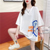 スタイリッシュ 切り替え 一目惚れ プリント Tシャツ カットソー＜S-3584＞