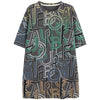 個性的なデザイン プリント 一目惚れ Tシャツ カットソー ワンピース＜S-3502＞