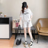 着心地抜群 切り替え 女性力を高める Tシャツ＋ショートパンツ セットアップ＜S-3553＞